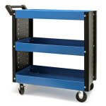 Xpotool - servante d'atelier 3 niveaux poign�e roues plastique frein �tag�re rangement bord sur�lev� ...