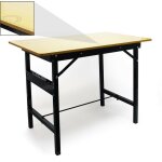 Table de travail pliable ? capacit� de charge 150 kg max. ? acier et mdf ? surface de travail 100 x 60 ...