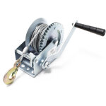 Treuil � c�ble manuel de halage - en acier galvanis� - charge max. 550 kg - c�ble 10 m - rapport de transmisio ...