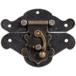 ?xs?2pcs - verrous vintage antique gaufrage moraillon loquet serrure fermoir avec vis pour d�coratifs ...
