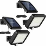 Lot de 2 lampes solaires extrieures - clairage  56 led avec dtecteur de mouvement - tanchit ip65 ...