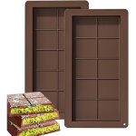 Xvx - lot de 2 moule � tablette de chocolat profond, moule � chocolat en silicone, moule � tablette chocolat, ...