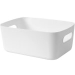 Panier de rangement en plastique avec poignes dcoupes - petit panier de rangement pour salle de bain, ...