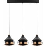 Toilinux - lustre moderne noir et cuivre, 67x17 cm, hauteur 111 cm, pour salon de luxe ou hall d'entr�e ...