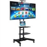 [jamais utilis] yaheetech support tv sur pied meuble tv pied universel mobile avec 3 etagres, support ...
