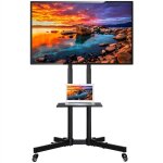 Yaheetech - support tv sur pied mobile meuble tv avec gestion des c�bles pour 32 � 65 pouce �crans / ...