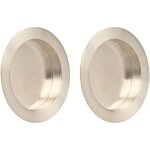 Yale lot de 2 poign�es cuvettes rondes encastrables pour porte coulissante - � int�rieur 48 mm - acier ...
