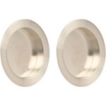 Yale lot de 2 poign�es cuvettes rondes encastrables pour porte coulissante - � int�rieur 48 mm - acier ...