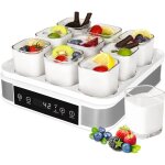 Yaourtire lectrique, machine  yaourt avec 9 pots en verre de 170ml, yaourtire pratique et compacte, ...
