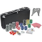 Yardin mallette de poker 500 jetons de poker jetons de poker comprenant 5 d�s, 3 boutons de croupier, ...