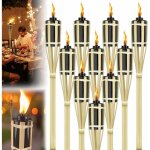 Torches pour jardin extrieur torche de jardin en bambou, torches en bambou 90 cm torches  huile torche ...