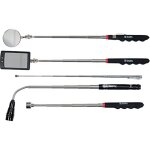 Yato yt - 06622 miroir t�lescopique et outil de ramassage 5 pi�ces avec lampe torche
