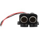 Jeffergarden prise allume - cigare double trou avec cble de 20 cm sortie 12v 120w 10a pour voiture camion ...