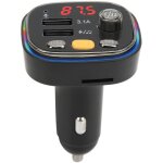 Jeffergarden transmetteur fm bluetooth, lecteur de musique, double usb, chargeur rapide, appel mains ...