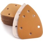 Yellow mouse detail papier abrasif, 40 feuilles 240 alumine 6 trous papier de verre, anneaux et anneaux ...