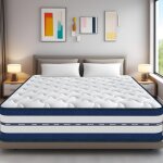 Yidatong - matelas 140x200 cm, �paisseur 26 cm. mousse a m�moire + ressorts ensach�s, hybride, ergonomique ...