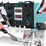 Yihua 706 + station de soudage 2 en 1 + buse de chaussure + fer  souder pour lisser le plastique