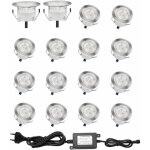 Ymyny lot de 16 spots led encastrable pour terrasse bois, etanche ip67, spots � encastrer ext�rieur, ...