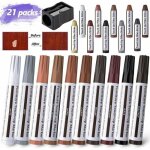 Ymyny 21 pcs stylos de retouche de meubles marqueur feutr� multi - usages kit de r�paration de meubles ...