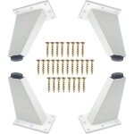 Ymyny - lot de 4 pieds de meuble inclin�s ulisem en aluminium et m�tal, pour meuble, commode, table, ...