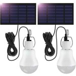 Ymyny lampe led solaire ext�rieure � suspendre 3w avec 3, 45m c�ble, lanterne solaire portable avec panneau ...