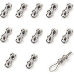 Ymyny - ulisem12pcs double serre - c�ble en acier m2, connecteur de serre - c�ble en acier inoxydable, ...