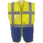 Yoko - gilet multifonction haute visibilit� bleu royal / jaune m