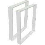 Lot de 2 pieds de table en acier format rectangulaire pieds pour meubles pieds de table mtal pour les ...