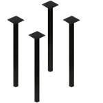 Yongqing - 4 pi�ces pieds de table en m�tal pour tables et autres meubles 90 cm de hauteur noir