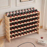 Yongqing - tag�re � bouteilles casier � vin 6 etag�res pour 60 bouteilles etag�re � vin 110x30x80. 5cm ...