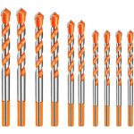 Yozhiqu - ccykxa 10 pi�ces carbure de tungst�ne ma�onnerie foret ensemble pour c�ramique porcelaine m�tal ...