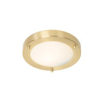 Qazqa yuma - plafonnier - 1 lumi�re - � 18. 3 cm - dor� / laiton - moderne - �clairage ext�rieur - salle ...