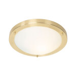 Yuma - plafonnier - 1 lumi�re - � 31 cm - dor� / laiton - moderne - �clairage ext�rieur - salle de bains ...
