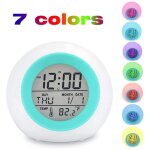 Yzmrbdqc - horloge num�rique d'�tudiant pour gar�ons et filles, horloge de chevet � lumi�re changeante ...