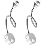 Yzmrbdqc - lampe chevet murale 2 lumi�res applique liseuse led col de cygne lumi�re 3w, 3000k blanc chaud ...