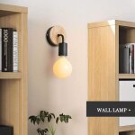 Yzmrbdqc - petite lampe murale en bois lampe murale moderne simple lampe industrielle en bois appliques ...