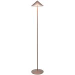 Zafferano - lampadaire led pina xxl bronze, rechargeable, 6w ip65, variateur tactile, tte magntique, ...