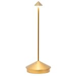 Zafferano - lampe de table led rechargeable et r�glable pina pro gold - 2, 2 w, 2 200 - 2 700 - 3 000 ...
