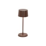Zafferano - olivia pro micro lampe de table led corten rechargeable et dimmable