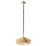 Zafferano - pina pro lampe de table led feuille d'or rechargeable et dimmable sans fil 2200 - 2700 - ...