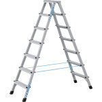 Zarges - escabeau � marches professionnel anodis�, acc�s 2 c�t�s