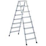 Zarges - escabeau � marches professionnel anodis�, acc�s 2 c�t�s