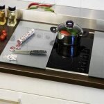 Zeller - 26212 lot de 2 planches � d�couper en verre pour plaque vitroc�ramique 52 x 30 cm