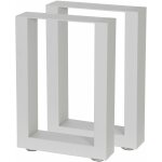 Zelsius - chemins de table en m�tal (2 pi�ces) 30 x 43 cm gris clair pieds de table de style industriel ...