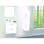 Zen - 2 fa�ades de porte mixy - pour colonne de salle de bain - 30cm - blanc - laqu� - livr� en kit - ...