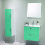 Zen - 2 fa�ades de tiroir mixy - pour meuble de salle de bain - 60cm - vert d'eau - laqu� - ondee