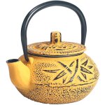 Petite thire de type japonaise orange en fonte 0. 3 litre