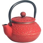 Zen et ethnique - petite thire de type japonaise rouge en fonte 0. 3 litre