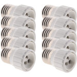 Zenitech - lot de 10 adaptateurs de douille e27 vers gu10 � visser - compatible led - blanc
