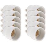 Zenitech - lot de 10 adaptateurs de douille gu40 vers e14 � ba�onnette - ampoules led - blanc